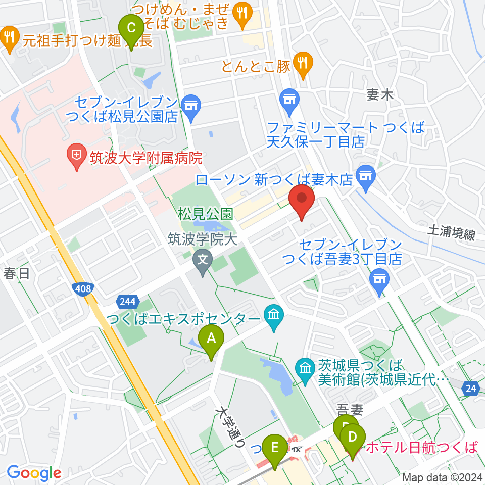 MUSIC PLANT つくば店周辺のホテル一覧地図