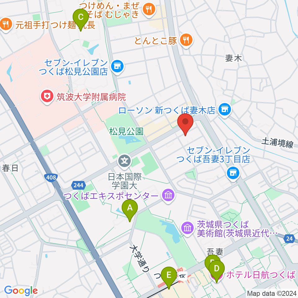 MUSIC PLANT つくば店周辺のホテル一覧地図