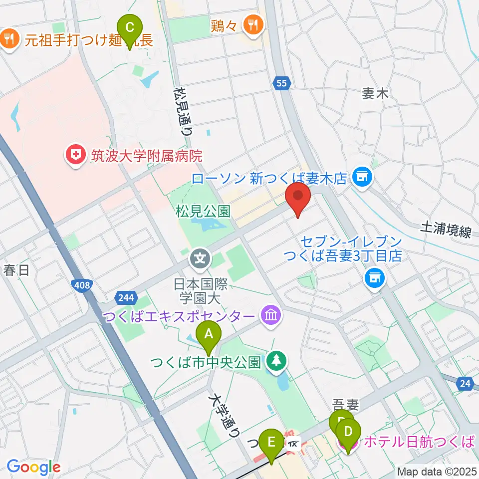 MUSIC PLANT つくば店周辺のホテル一覧地図