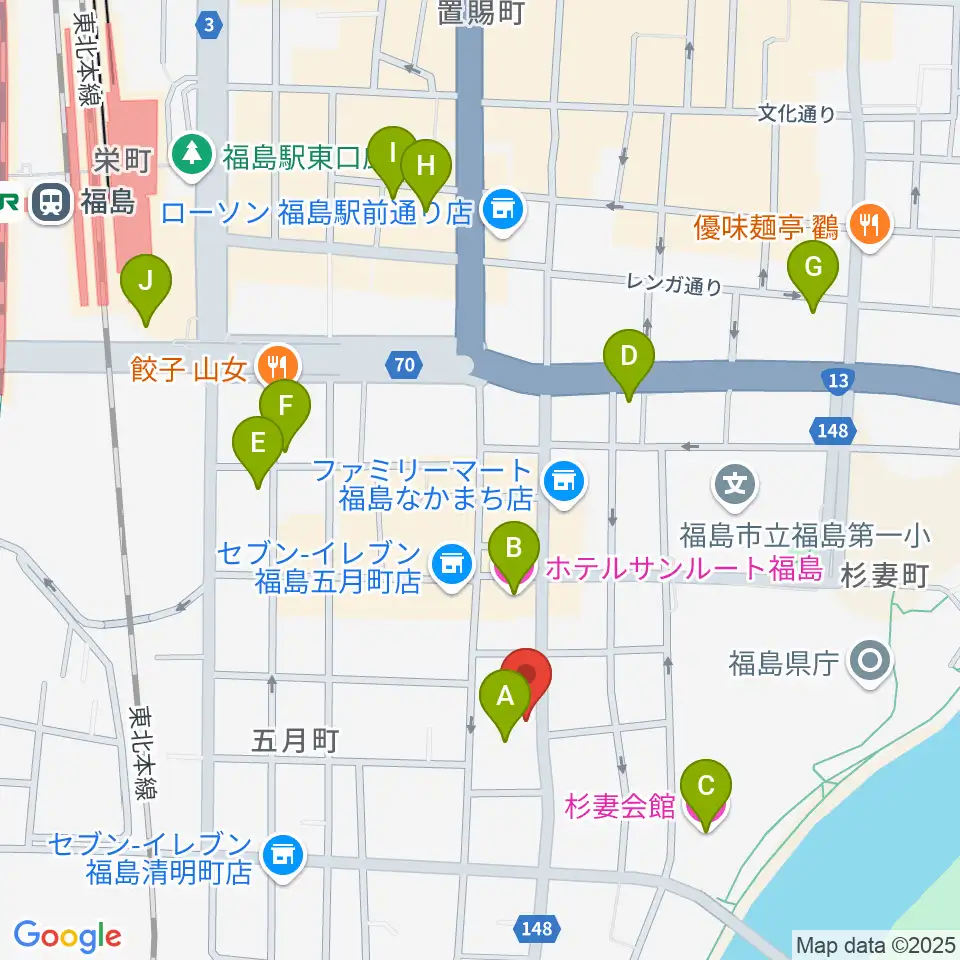 スタジオアイヴィー周辺のホテル一覧地図