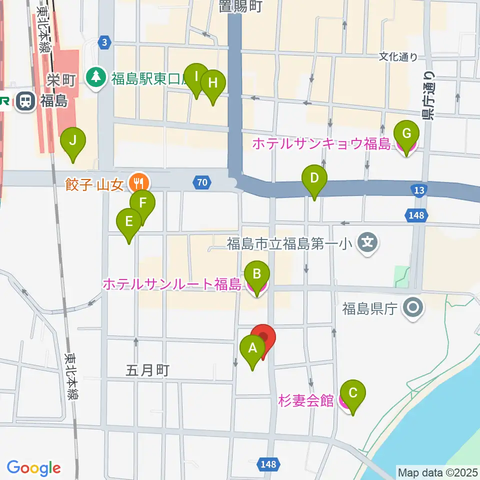 スタジオアイヴィー周辺のホテル一覧地図
