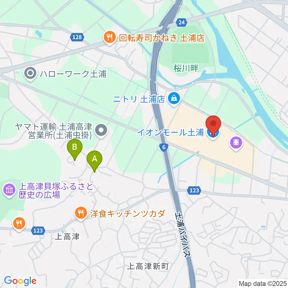 島村楽器 イオンモール土浦店周辺のホテル一覧地図