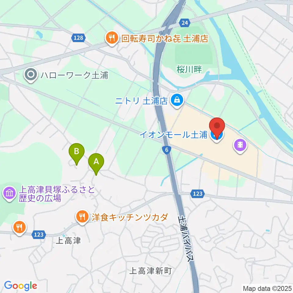 島村楽器 イオンモール土浦店周辺のホテル一覧地図