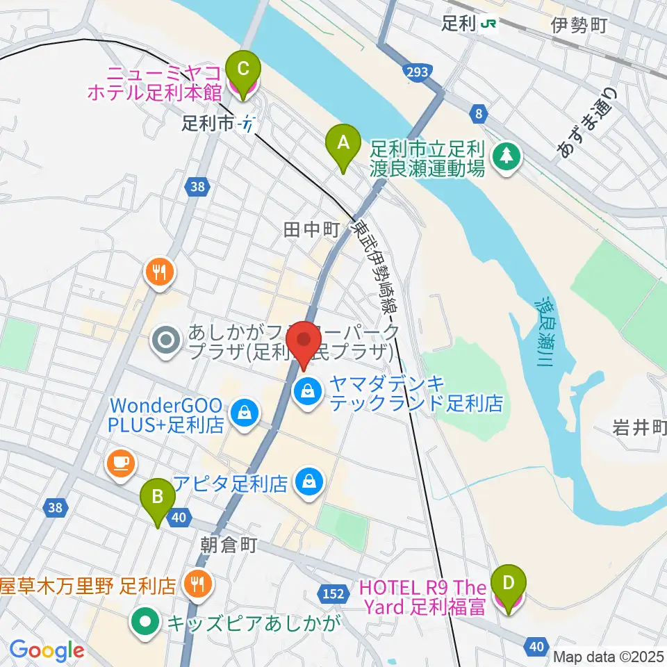 コグレ楽器周辺のホテル一覧地図