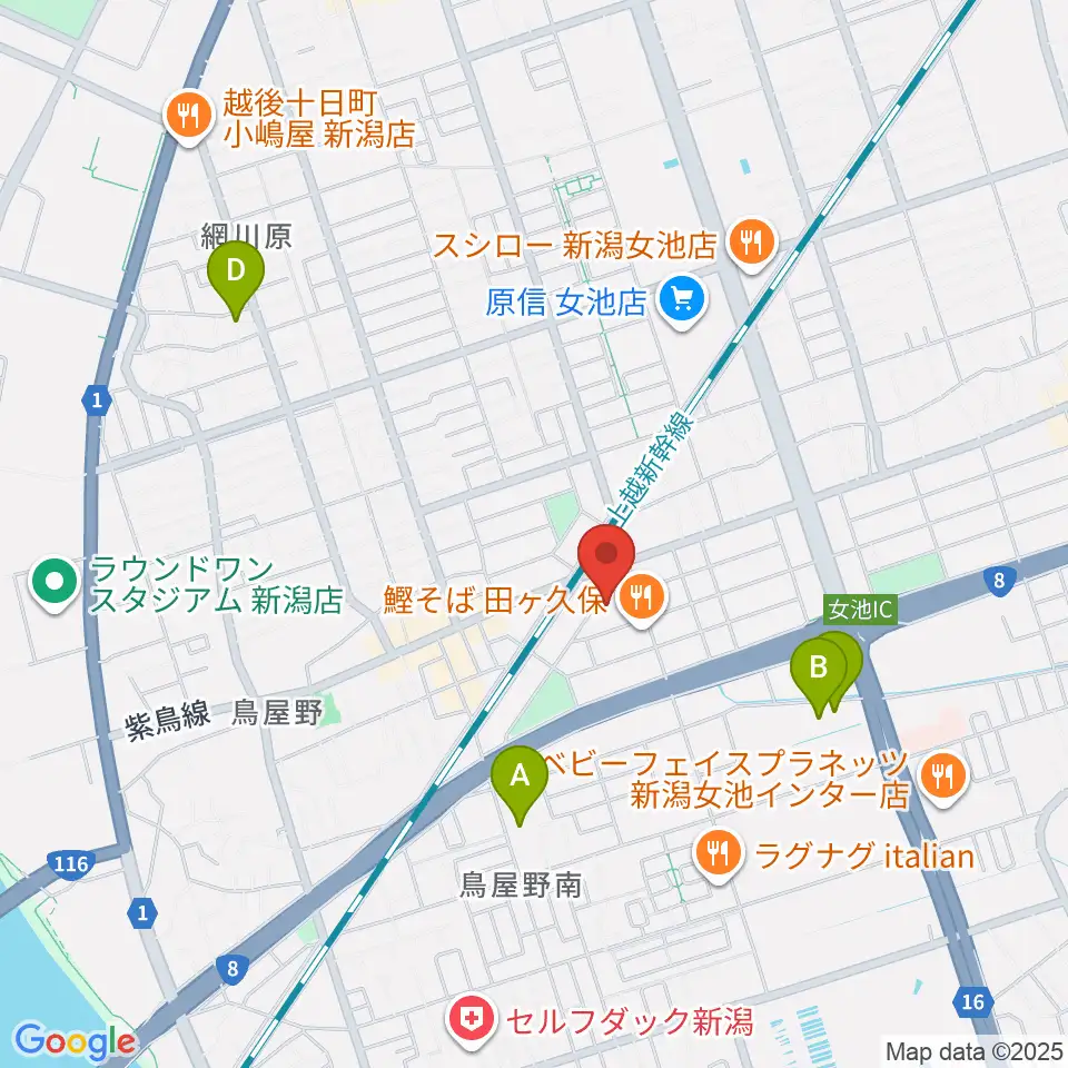 エヌトライブ周辺のホテル一覧地図