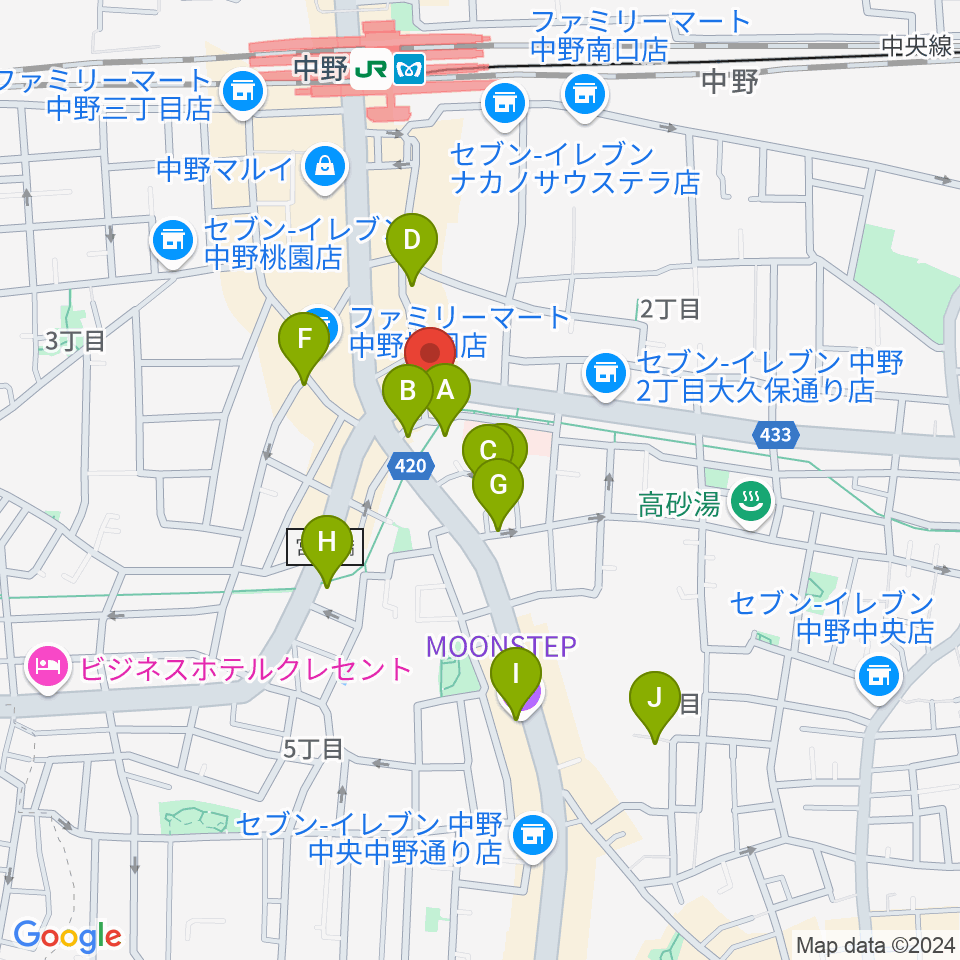 Volta Studio周辺のホテル一覧地図