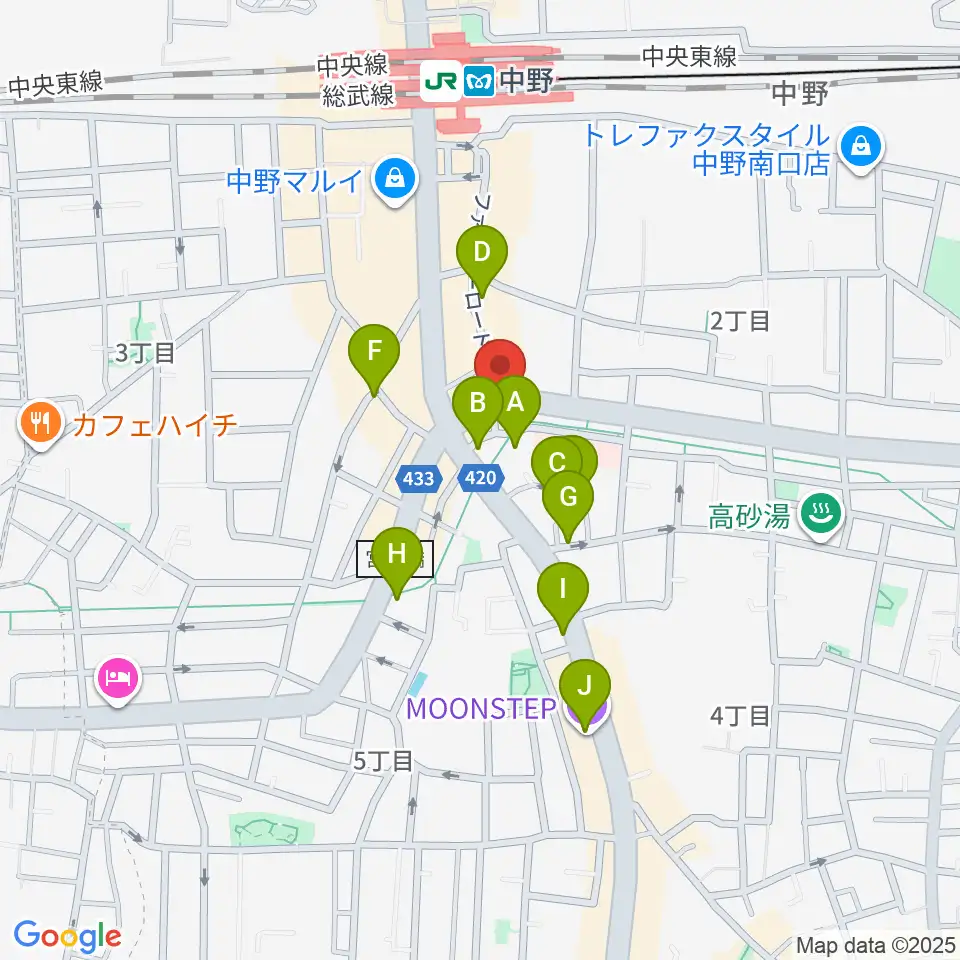 Volta Studio周辺のホテル一覧地図