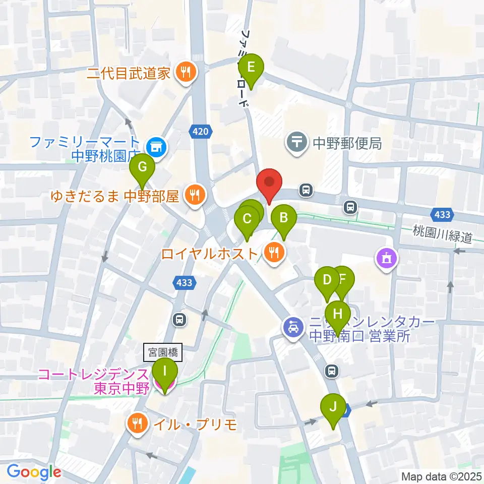 Volta Studio周辺のホテル一覧地図