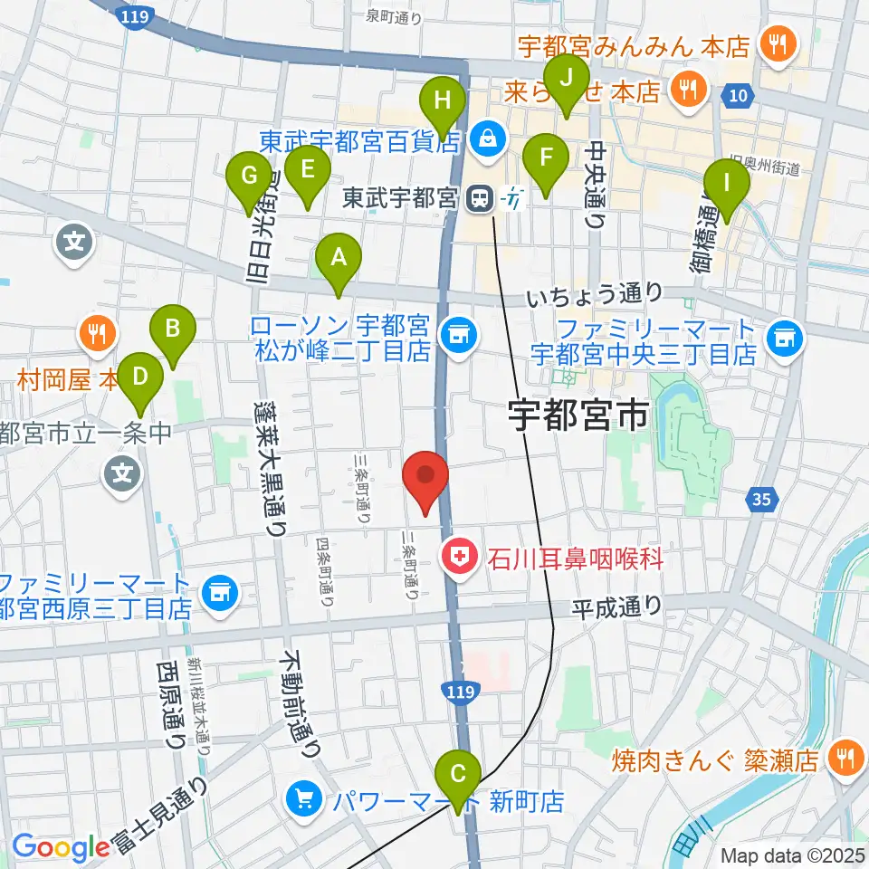 アンザイピアノテクニカル・エマ音楽院周辺のホテル一覧地図