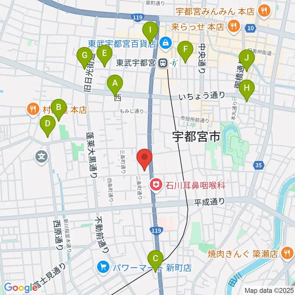 アンザイピアノテクニカル・エマ音楽院周辺のホテル一覧地図