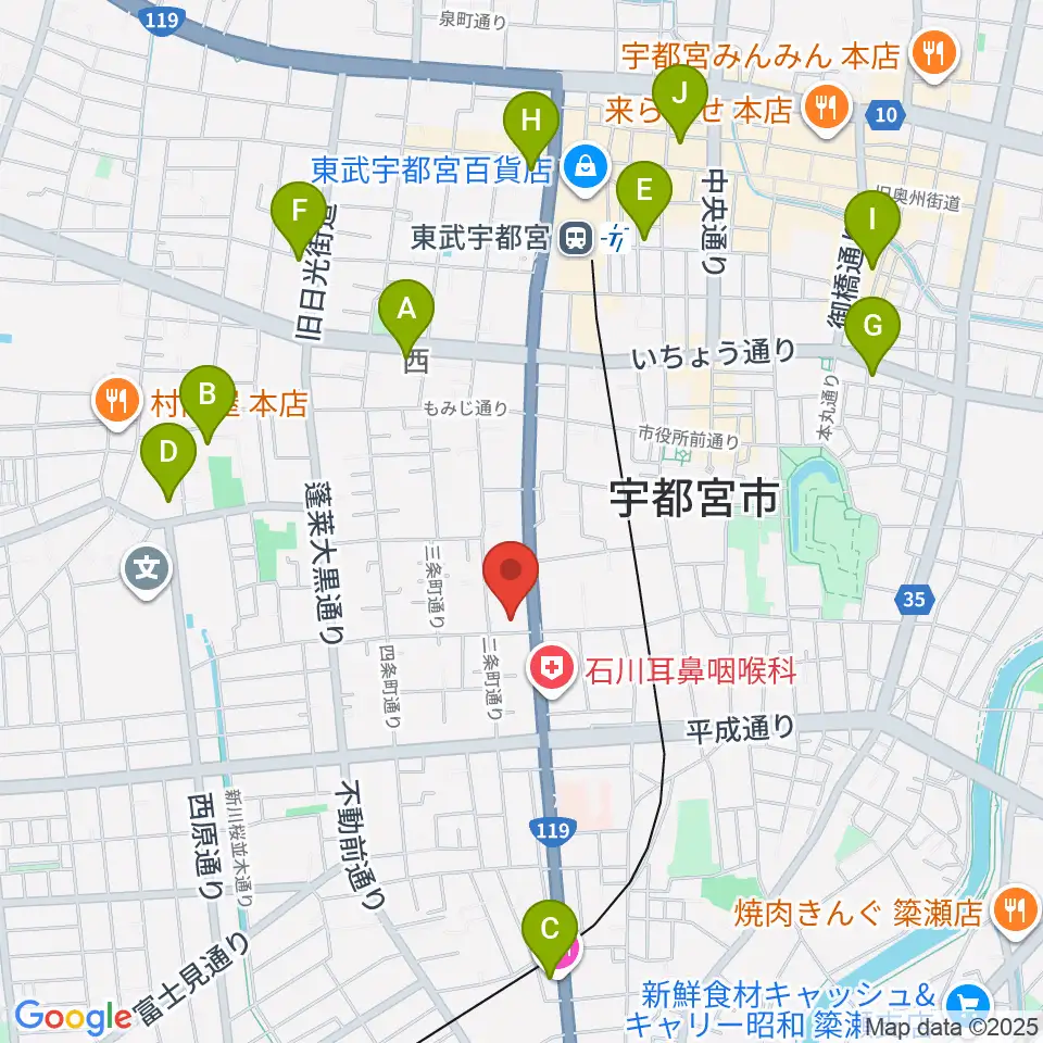 アンザイピアノテクニカル・エマ音楽院周辺のホテル一覧地図