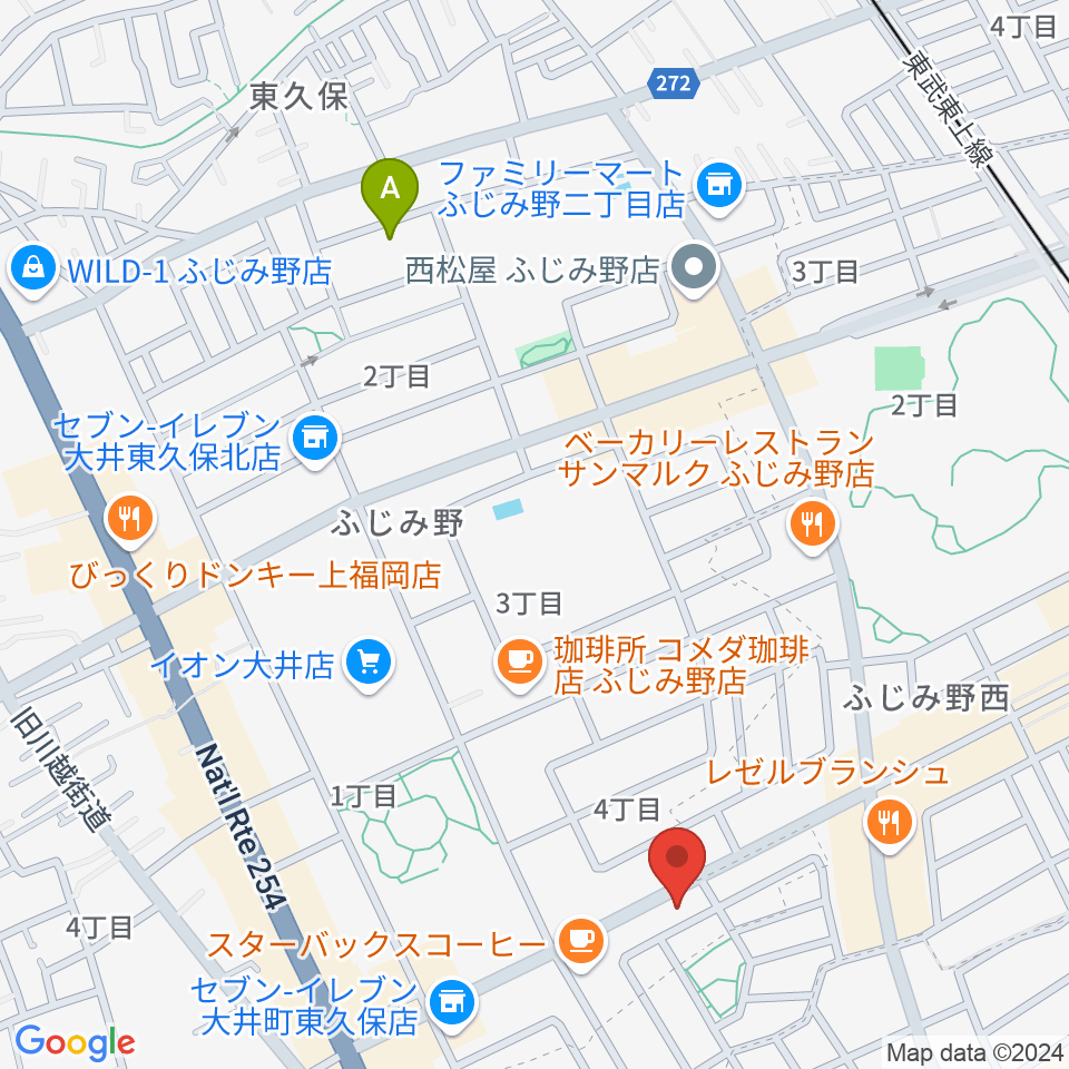 カワイふじみ野ショップ周辺のホテル一覧地図