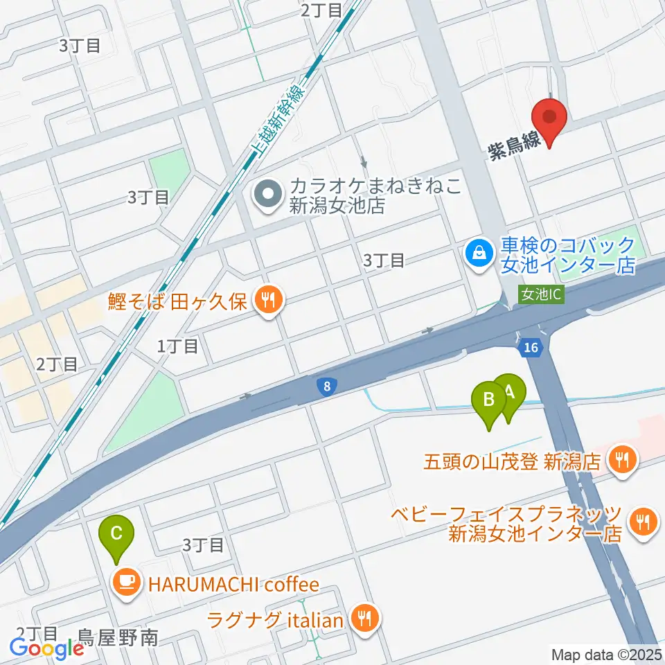 カワイ新潟ショップ周辺のホテル一覧地図