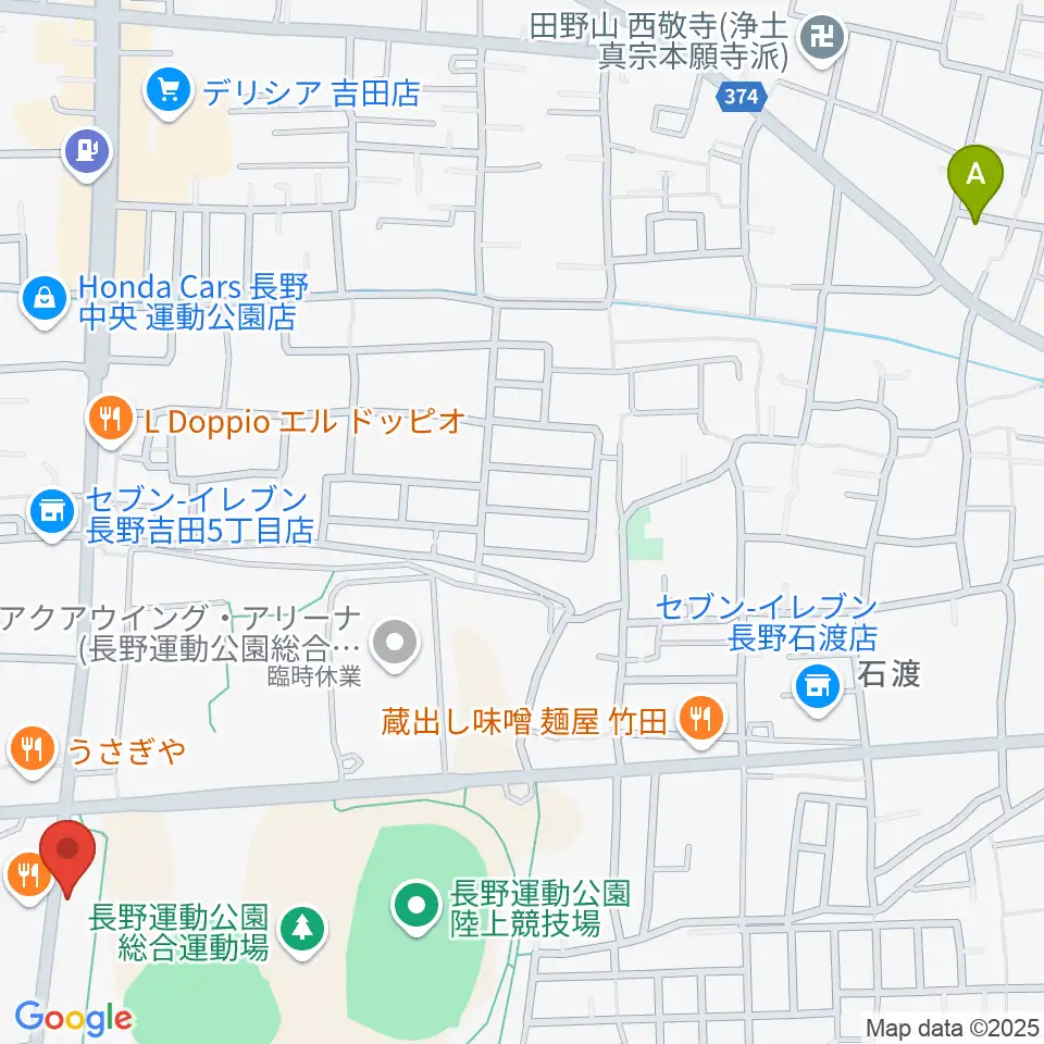 カワイ長野ショップ周辺のホテル一覧地図