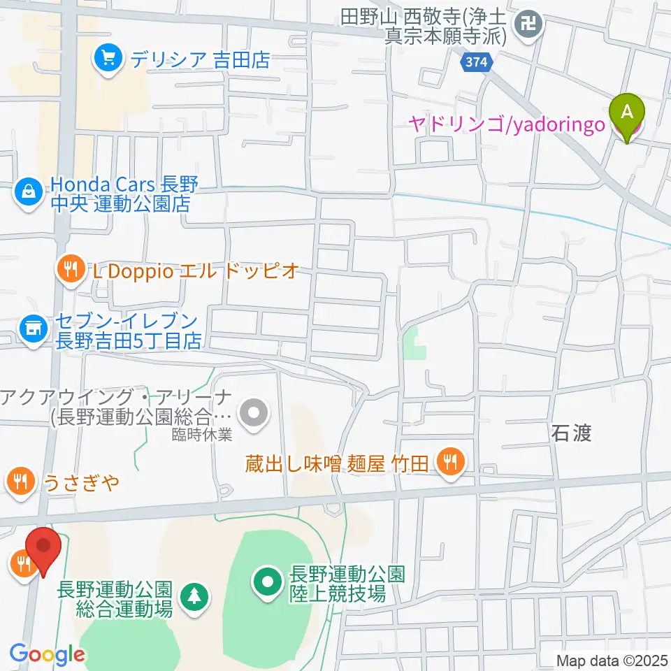 カワイ長野ショップ周辺のホテル一覧地図