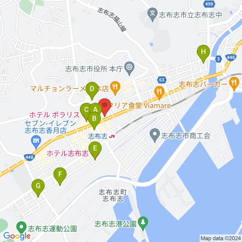 島津楽器スタジオ周辺のホテル一覧地図