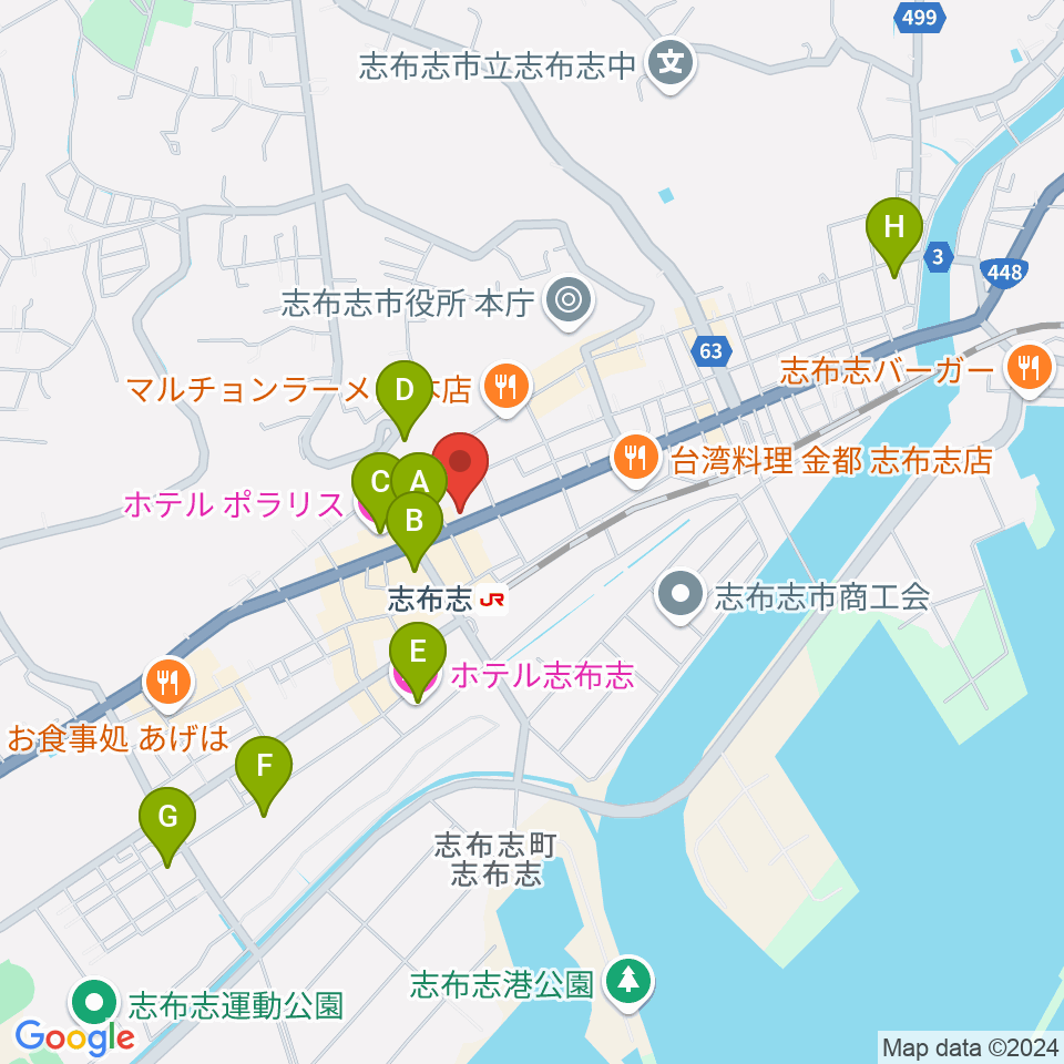 島津楽器スタジオ周辺のホテル一覧地図