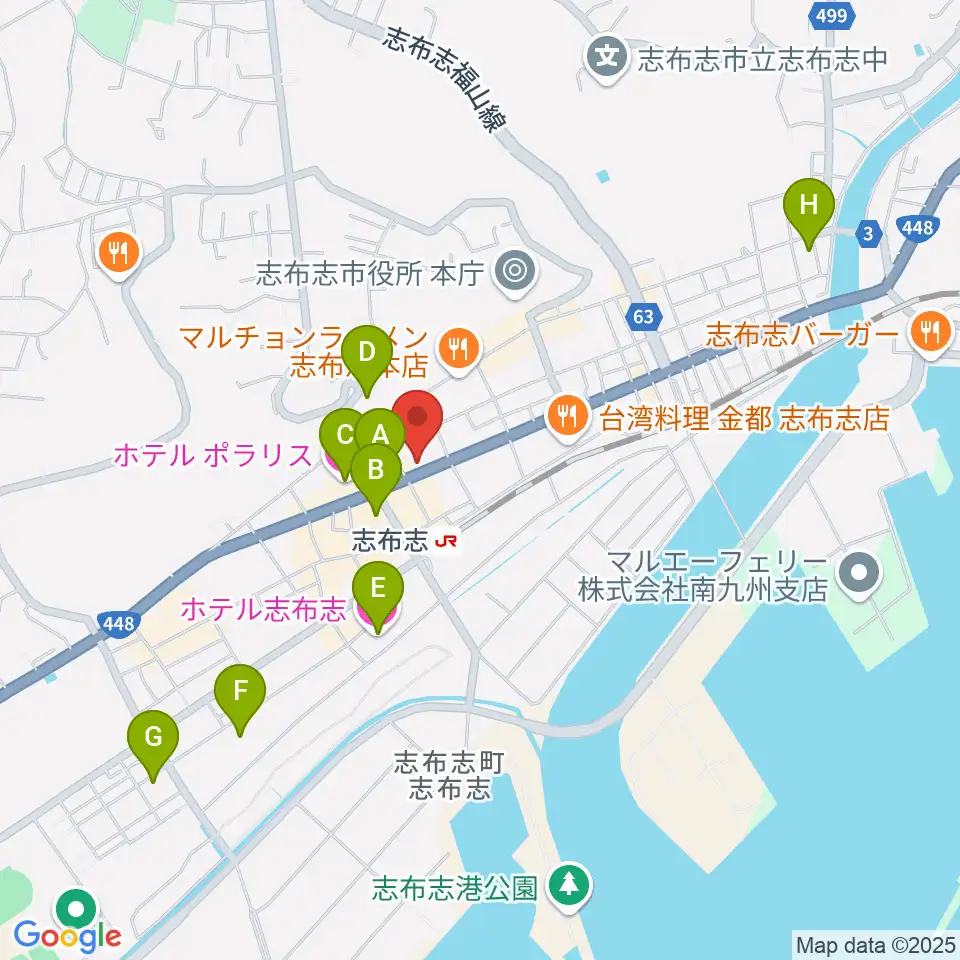 島津楽器スタジオ周辺のホテル一覧地図