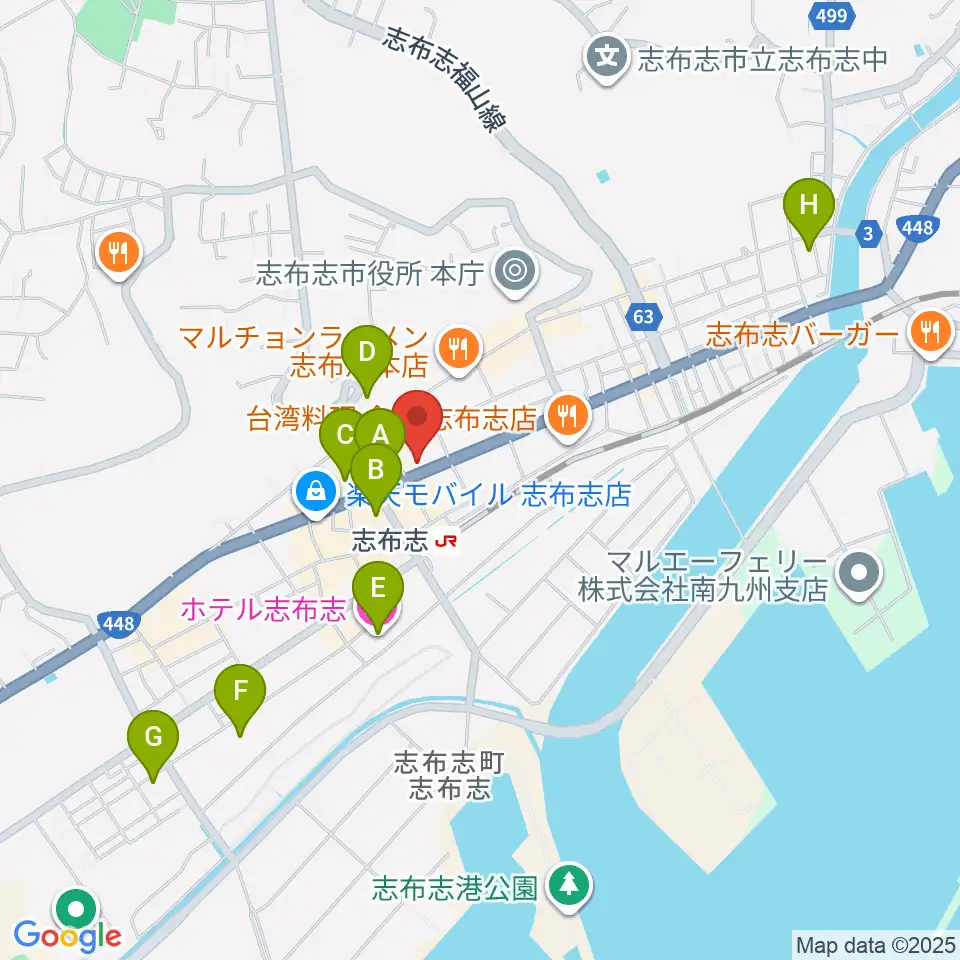 島津楽器スタジオ周辺のホテル一覧地図
