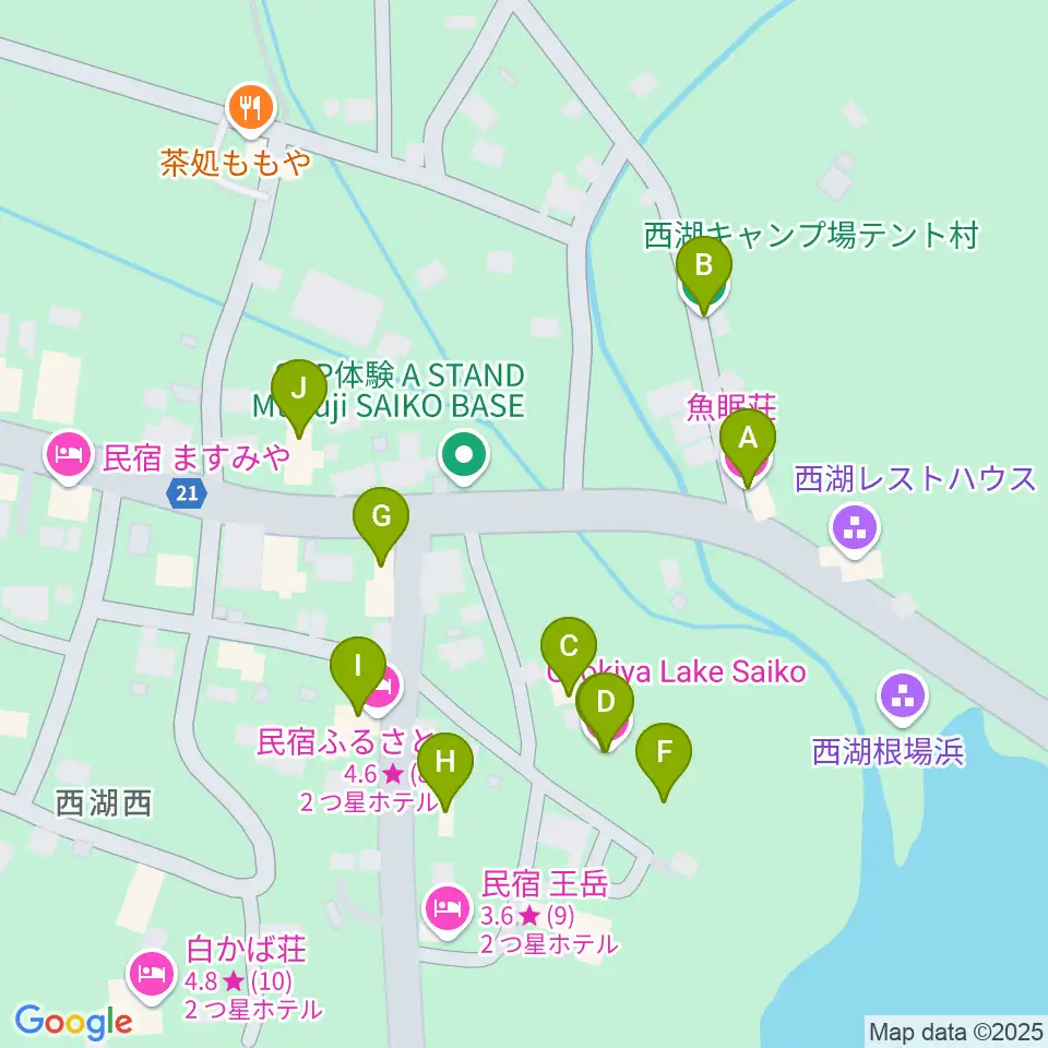 魚眠荘周辺のホテル一覧地図