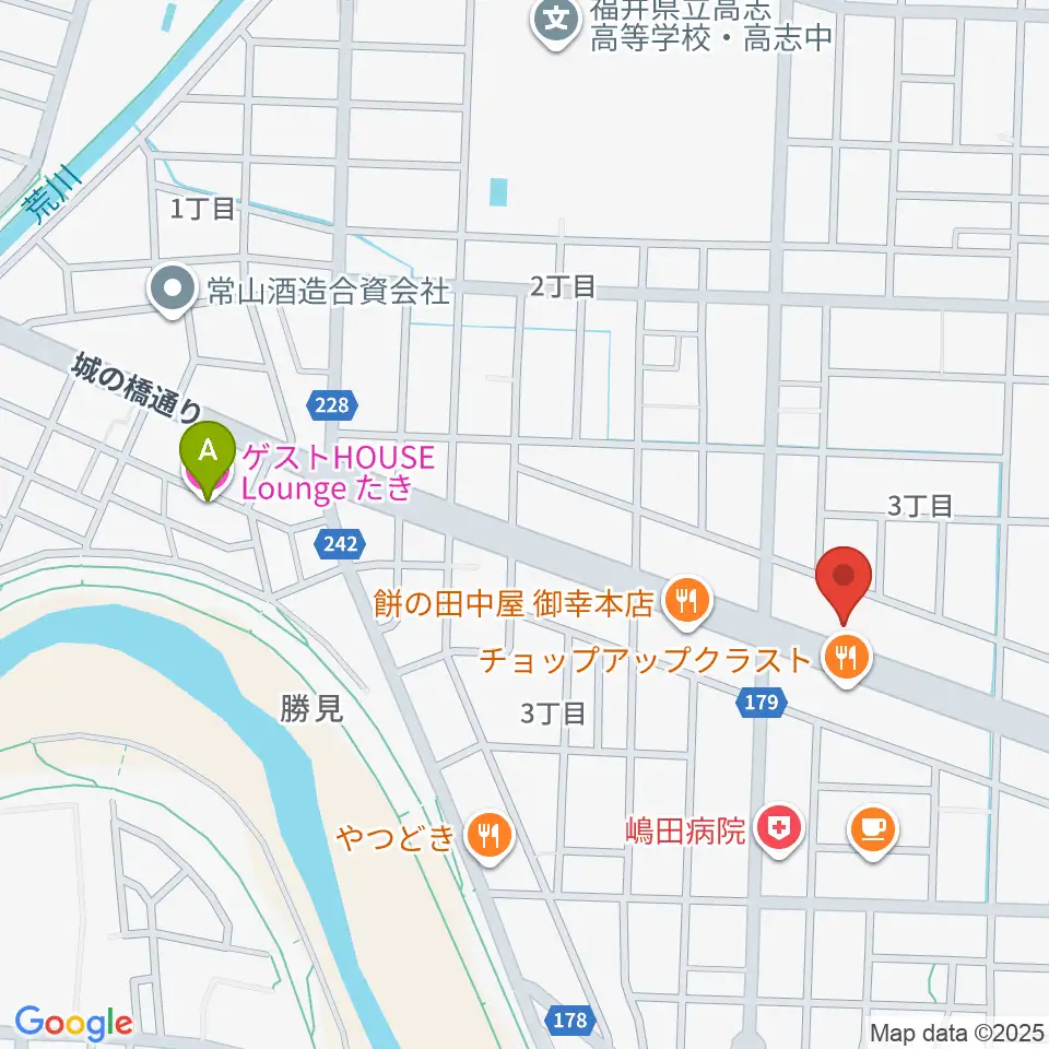カワイ福井ショップ周辺のホテル一覧地図