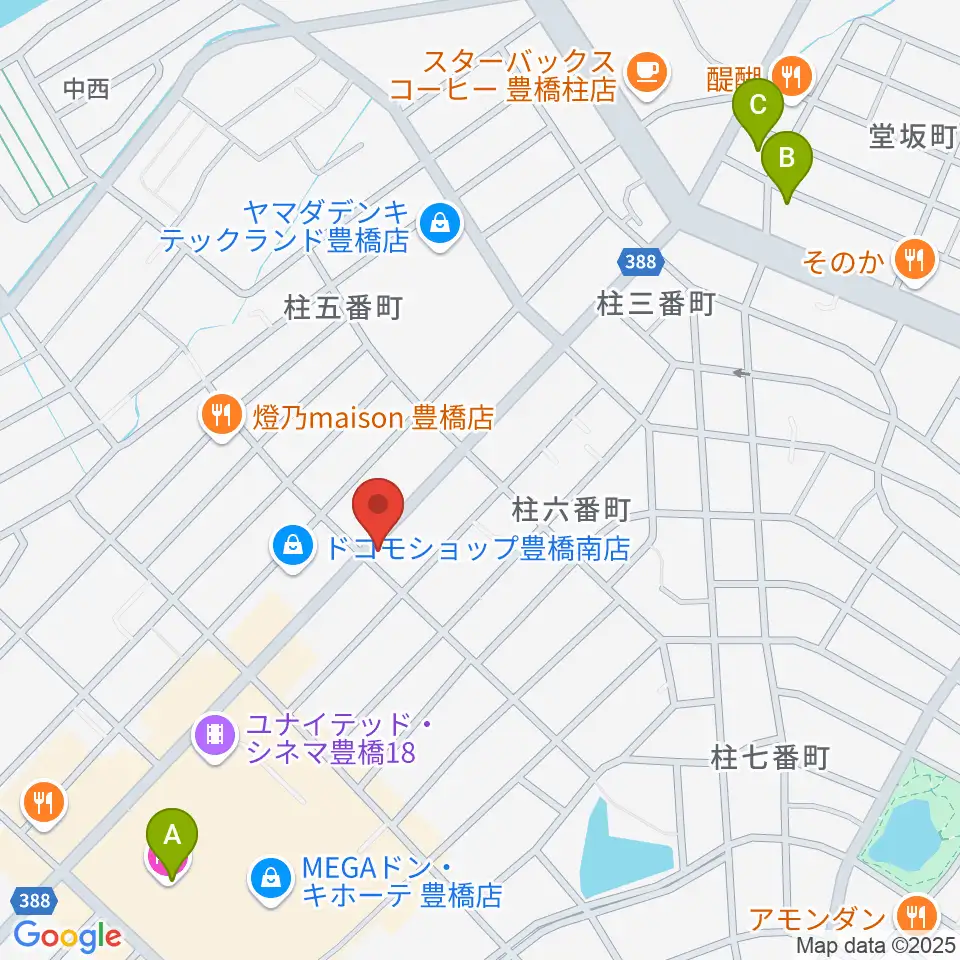 カワイ豊橋ショップ周辺のホテル一覧地図