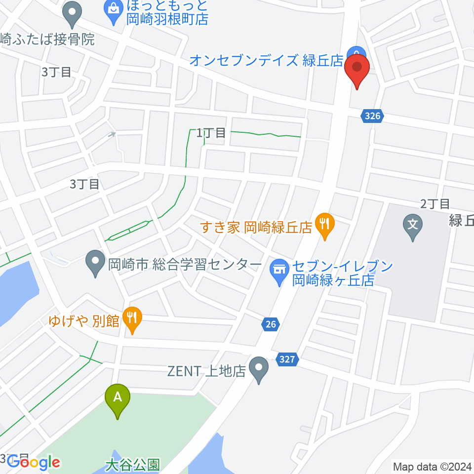 カワイ岡崎ショップ周辺のホテル一覧地図