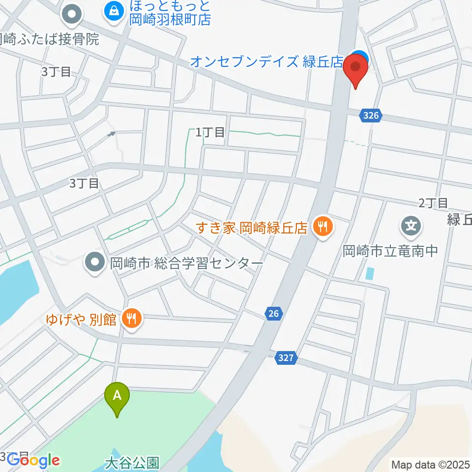 カワイ岡崎ショップ周辺のホテル一覧地図