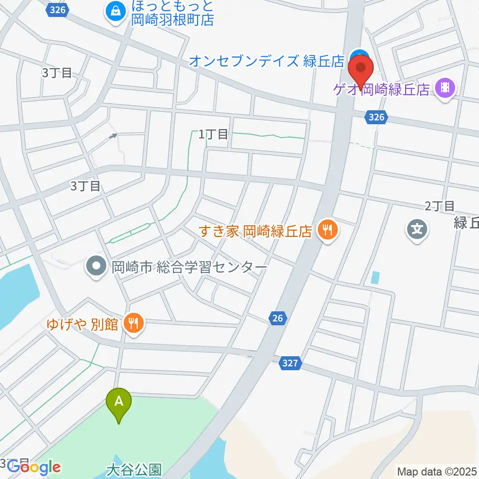 カワイ岡崎ショップ周辺のホテル一覧地図