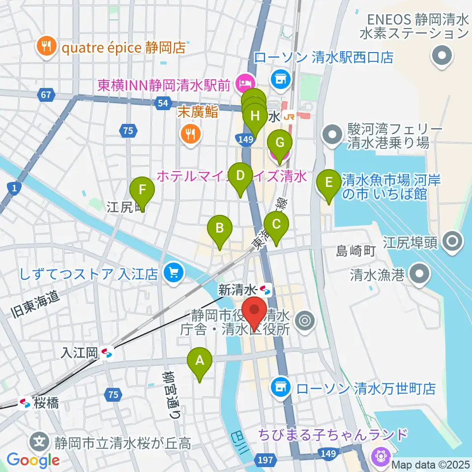 もちづき楽器 巴町本店センター周辺のホテル一覧地図
