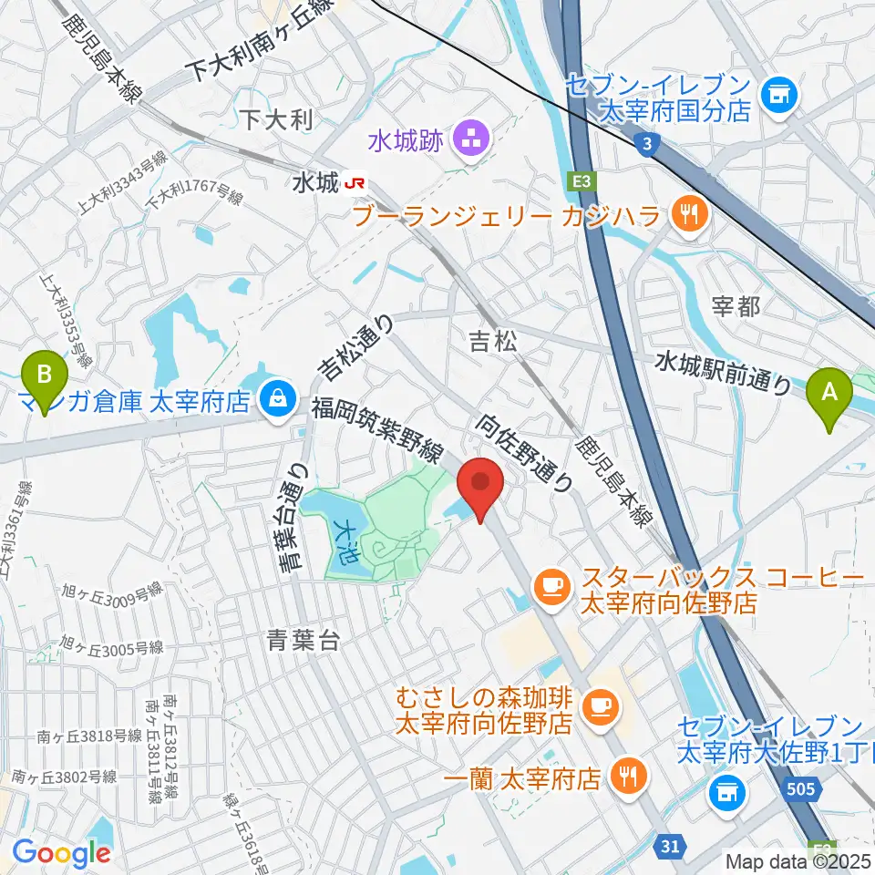 カワイ福岡周辺のホテル一覧地図
