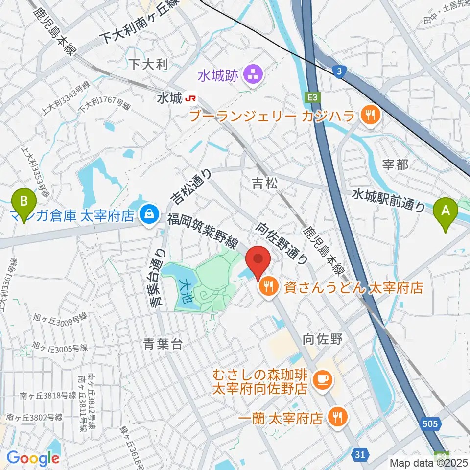 カワイ福岡周辺のホテル一覧地図