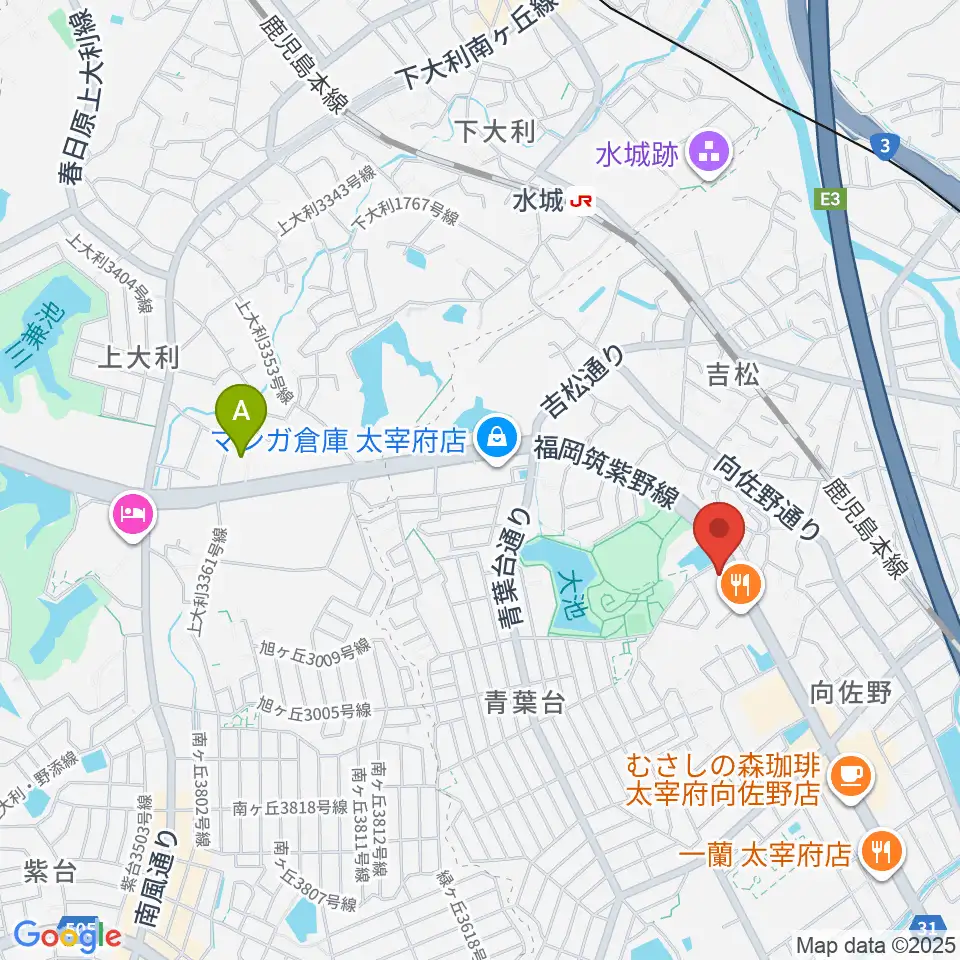 カワイ福岡周辺のホテル一覧地図