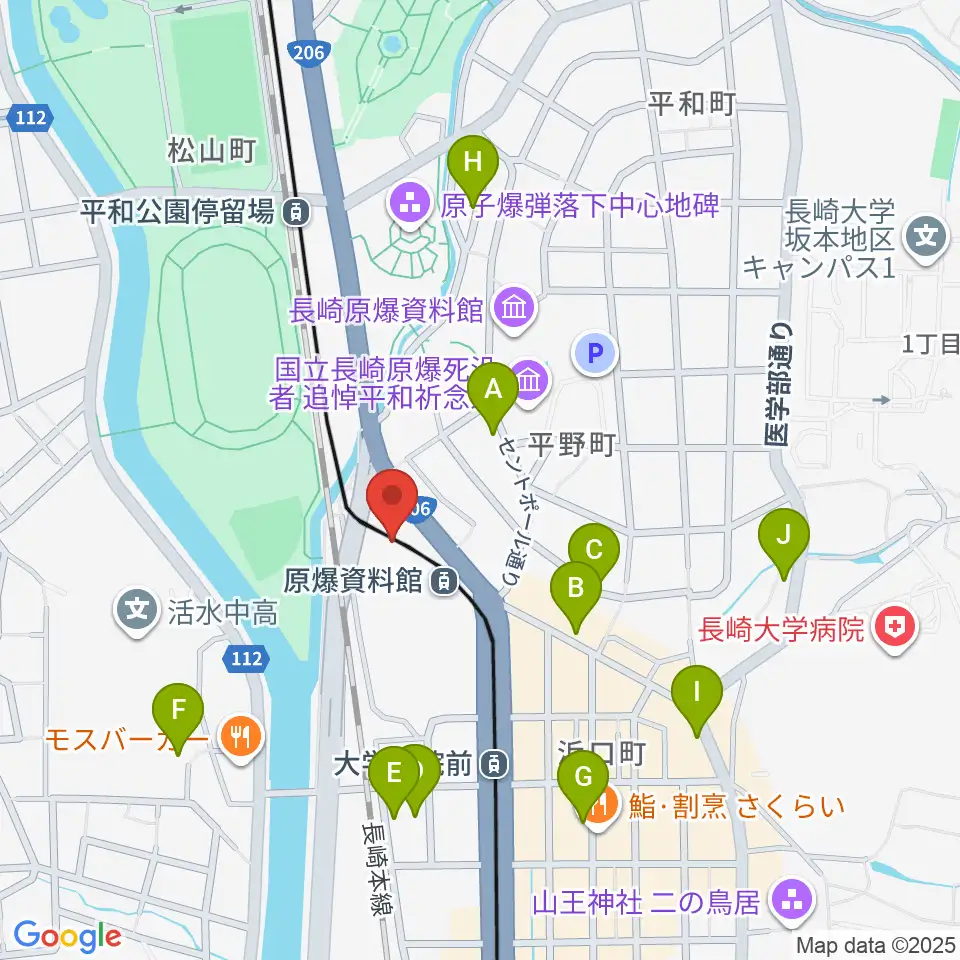 カワイ長崎ショップ周辺のホテル一覧地図
