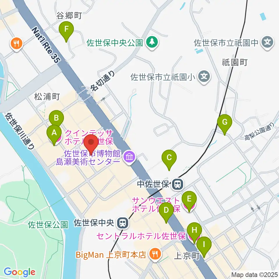 カワイ佐世保ショップ周辺のホテル一覧地図