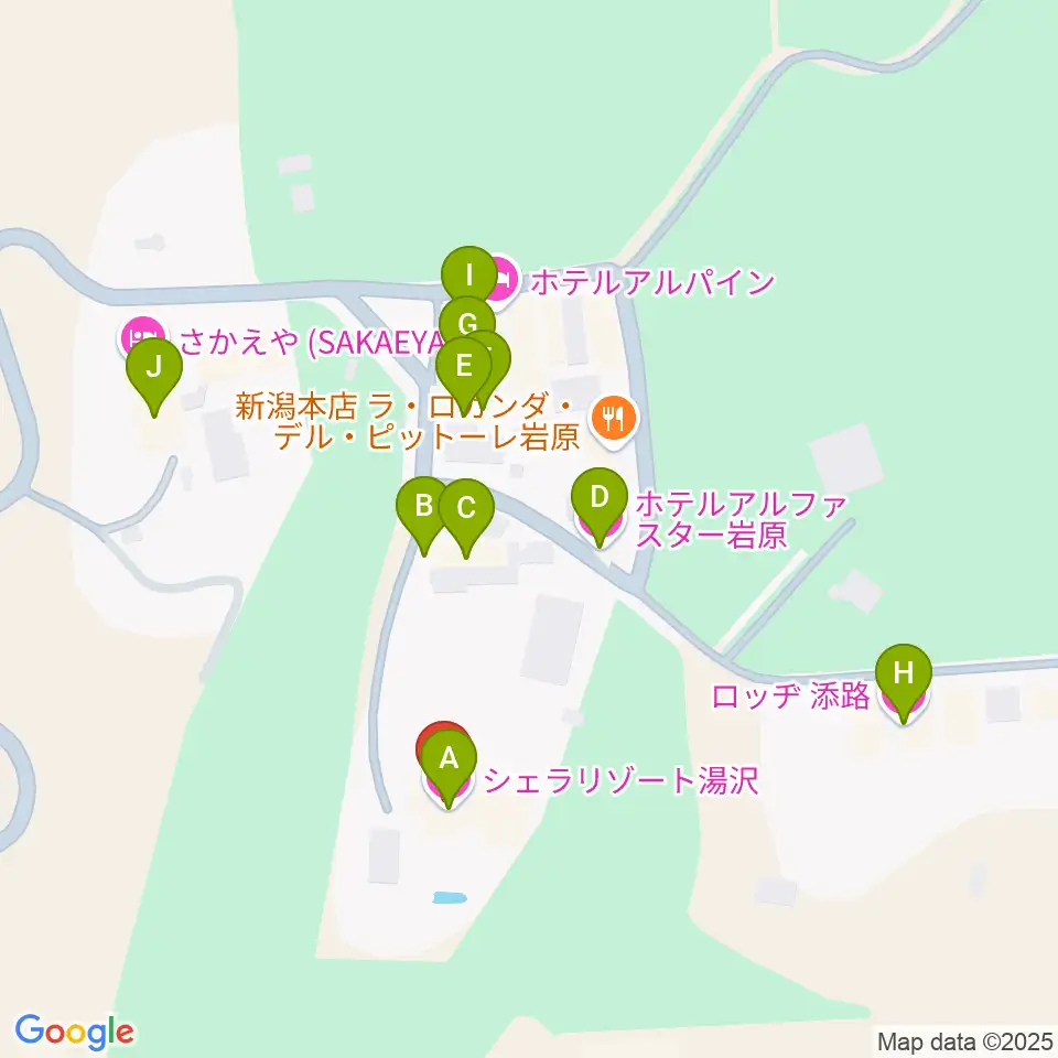 シェラリゾート湯沢周辺のホテル一覧地図