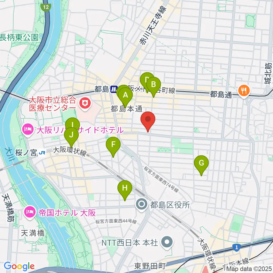 上野音楽学園周辺のホテル一覧地図