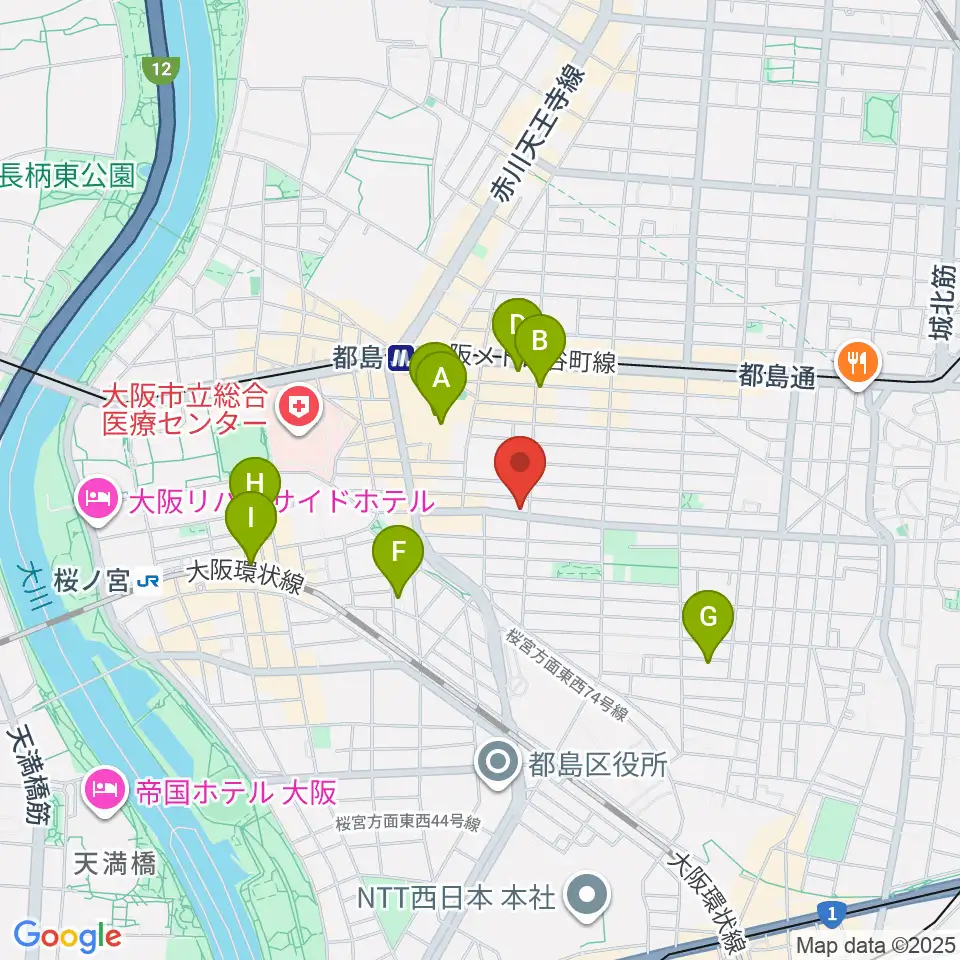 上野音楽学園周辺のホテル一覧地図