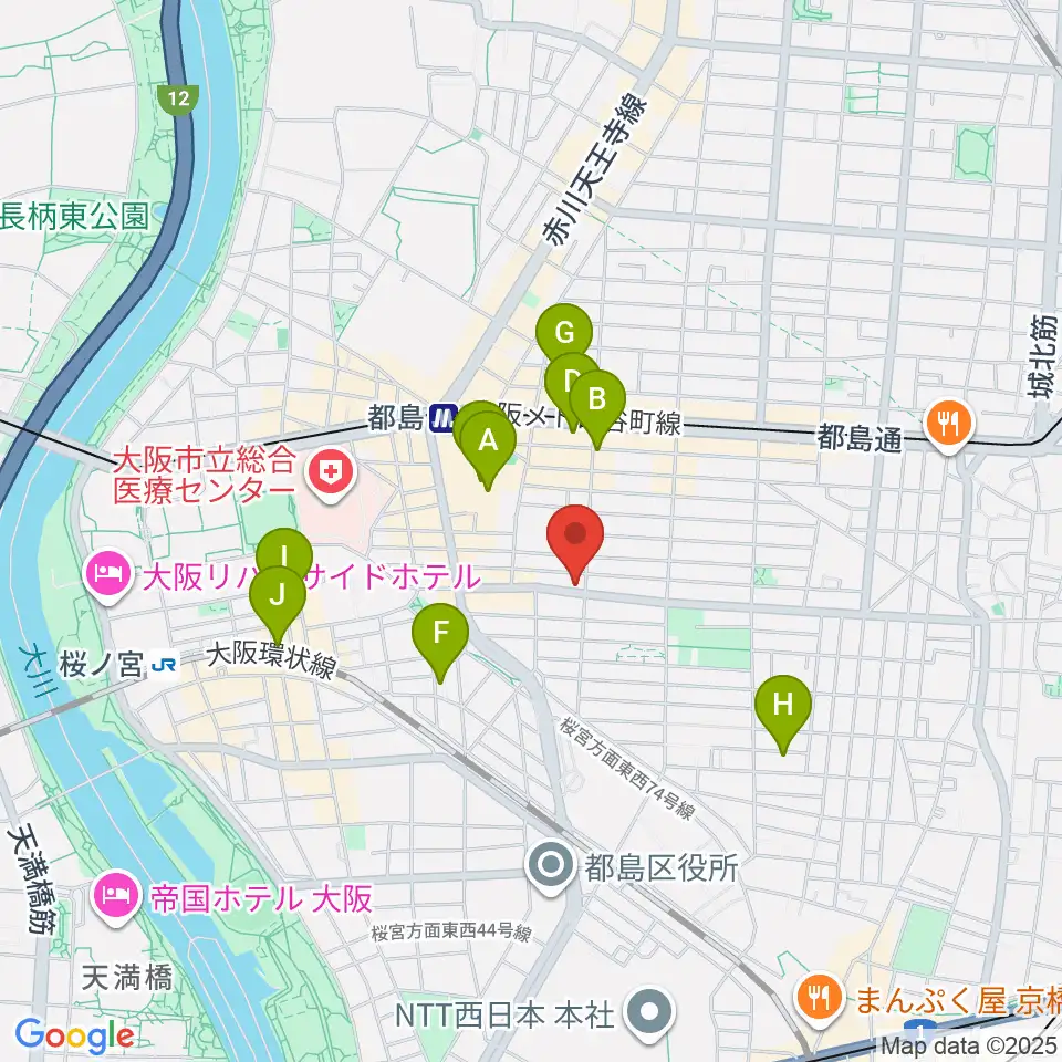 上野音楽学園周辺のホテル一覧地図