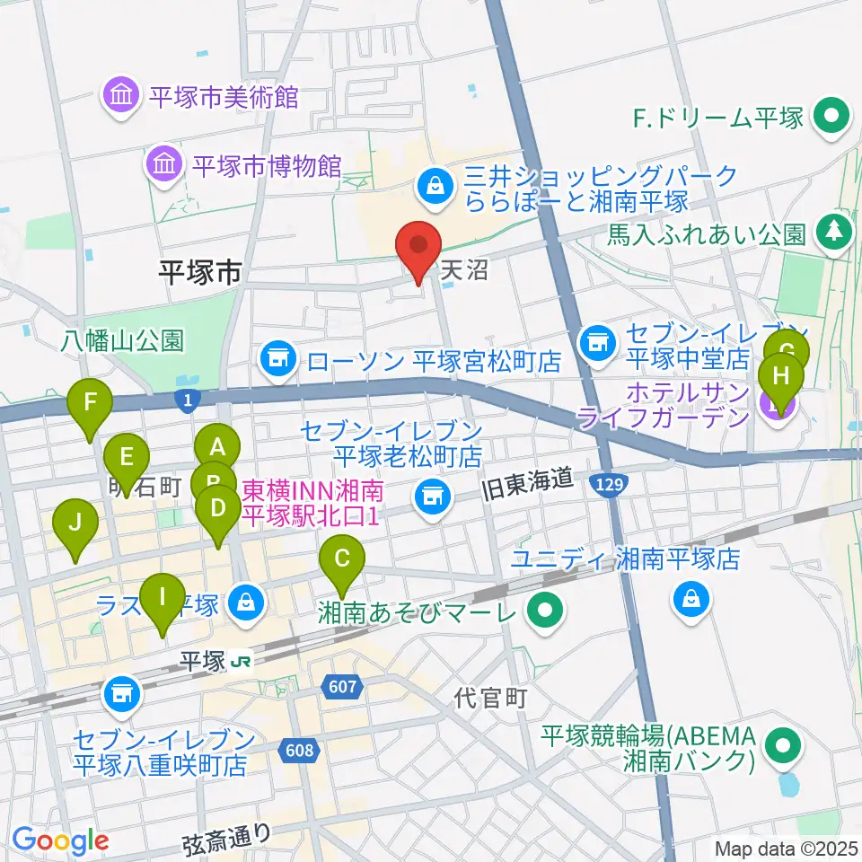 ヨネザワ楽器周辺のホテル一覧地図