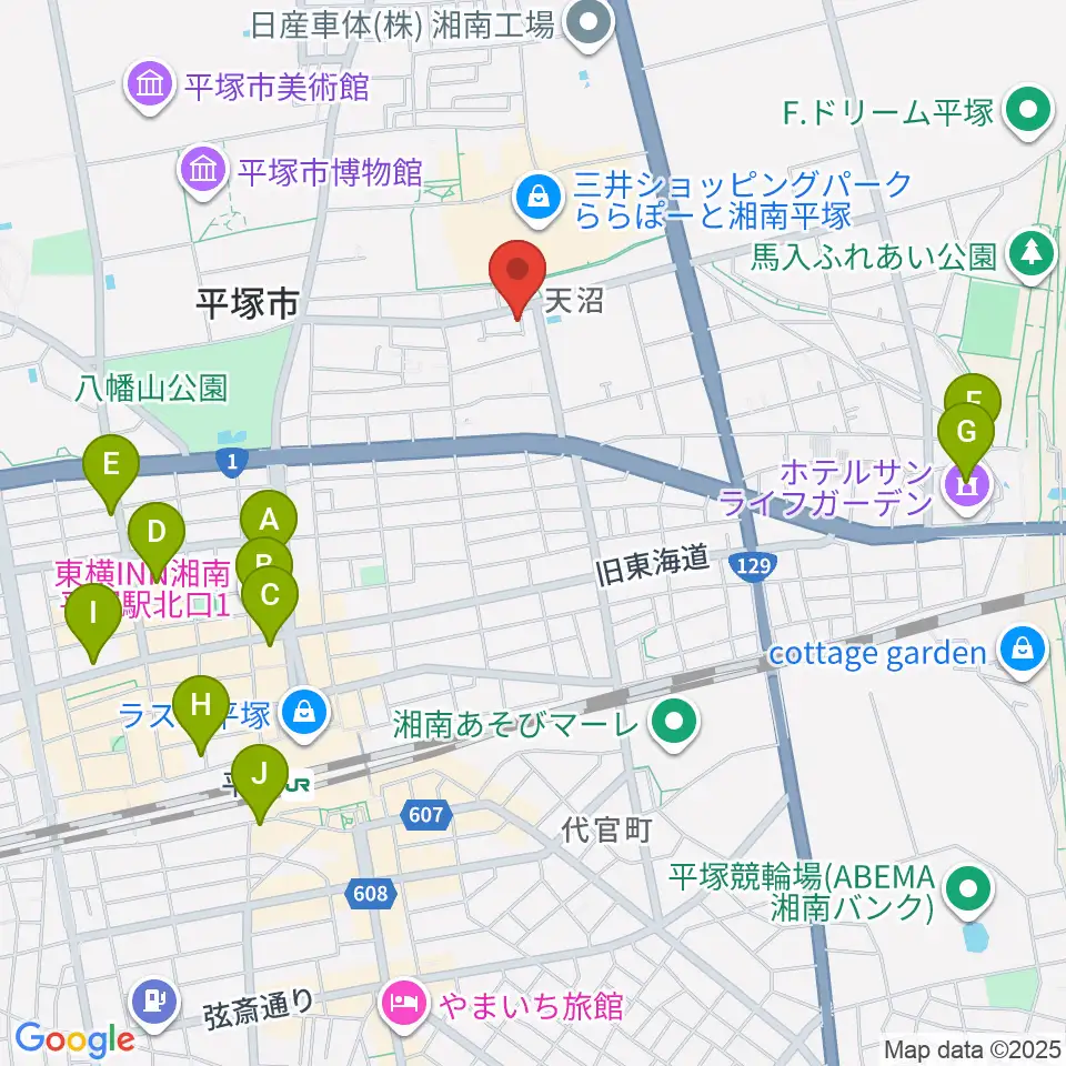 ヨネザワ楽器周辺のホテル一覧地図
