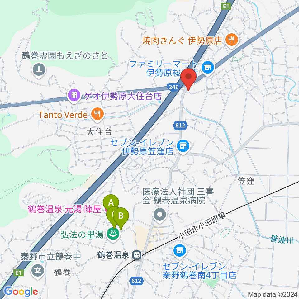 パル音楽産業周辺のホテル一覧地図