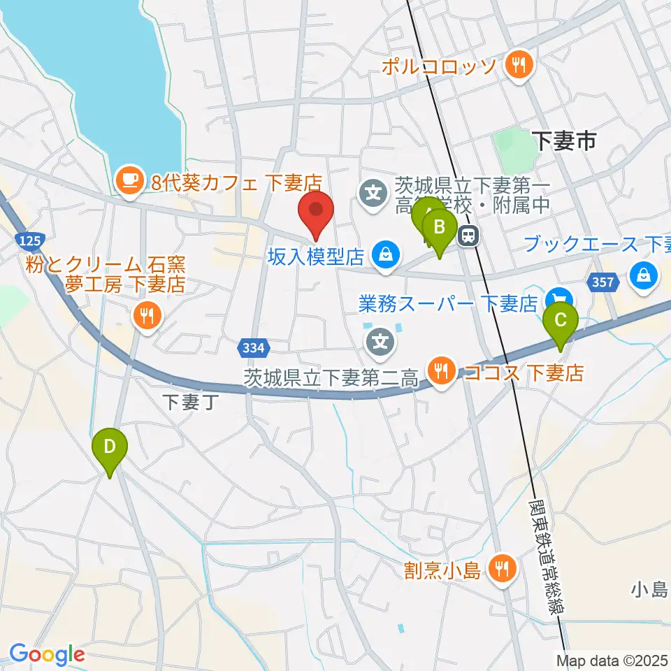 コンドー楽器 下妻店周辺のホテル一覧地図