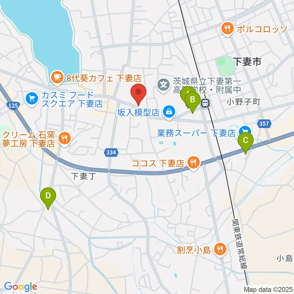 コンドー楽器 下妻店周辺のホテル一覧地図