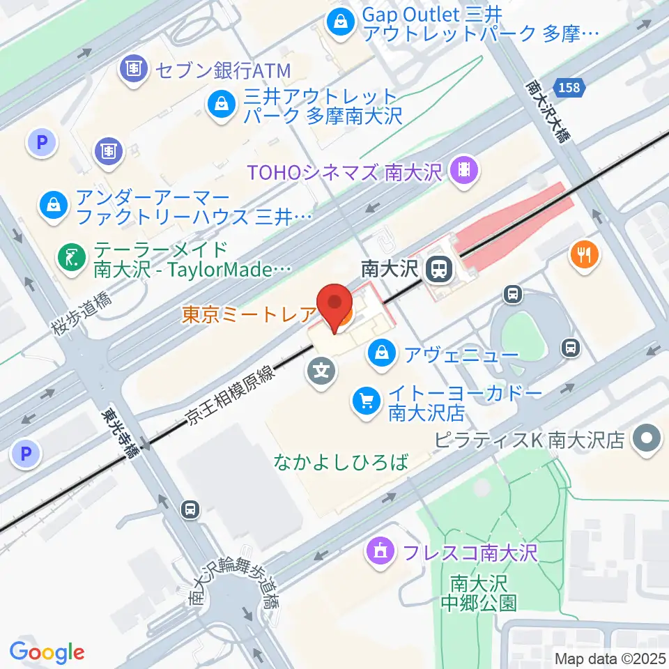 島村楽器 フレンテ南大沢店周辺のホテル一覧地図