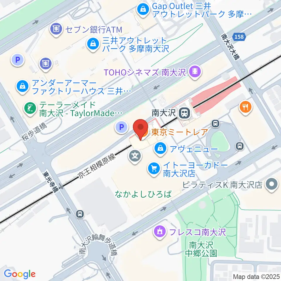 島村楽器 フレンテ南大沢店周辺のホテル一覧地図