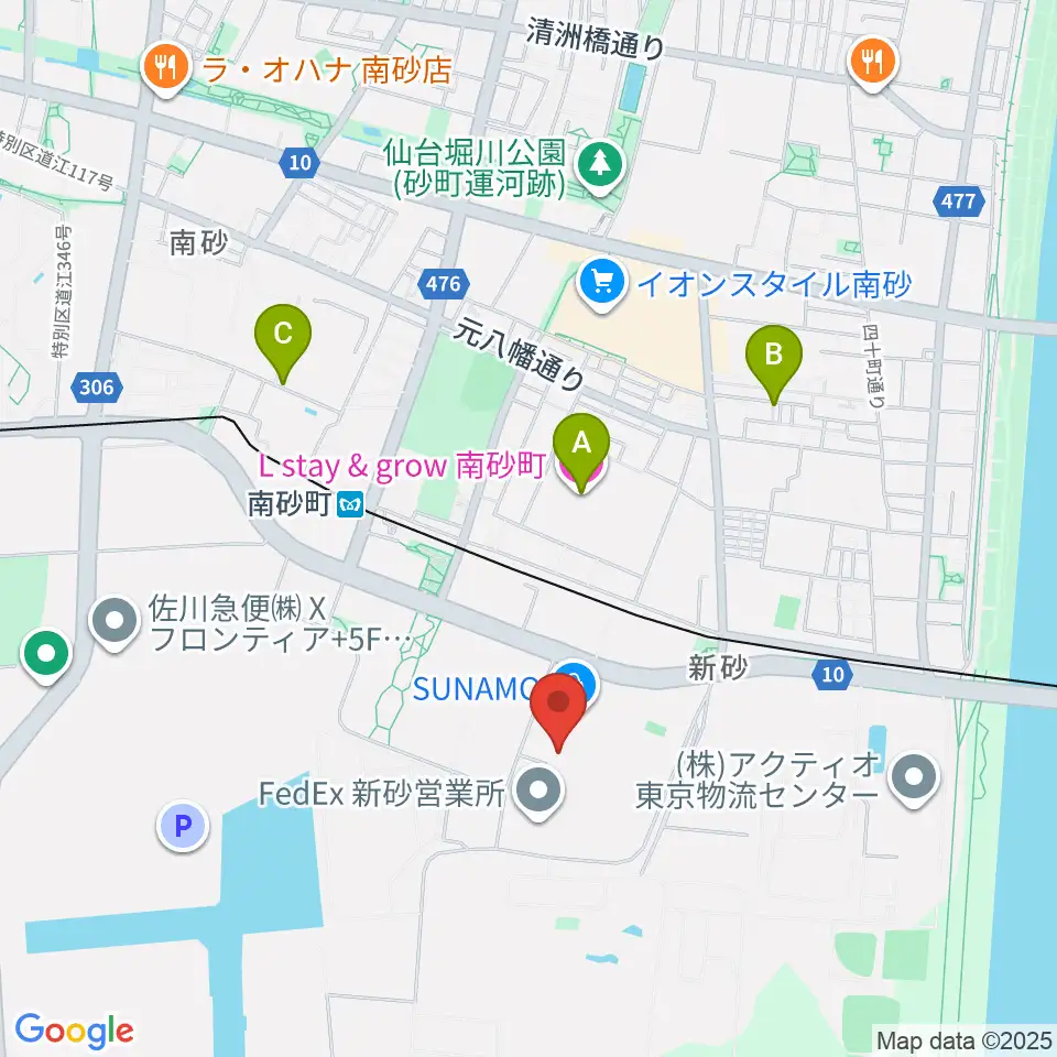 島村楽器 南砂町スナモ店周辺のホテル一覧地図