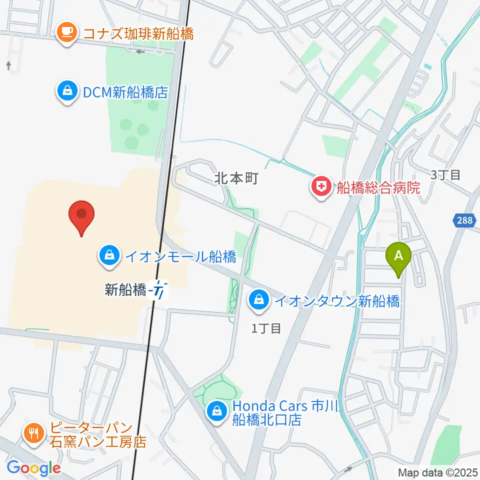 島村楽器イオンモール船橋店周辺のホテル一覧地図