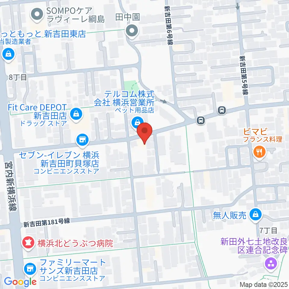 貝塚音楽教室周辺のホテル一覧地図