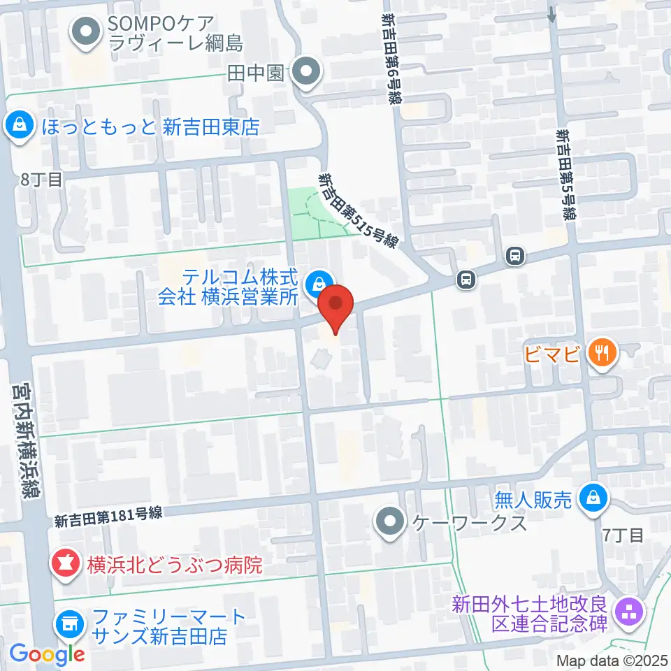 貝塚音楽教室周辺のホテル一覧地図